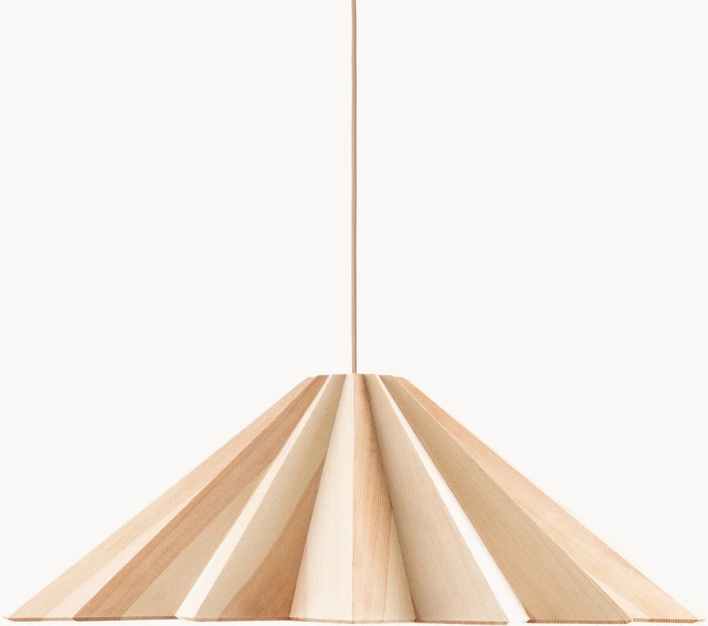 Lampada a sospensione in legno di pino fatta a mano Stratus, varie misure