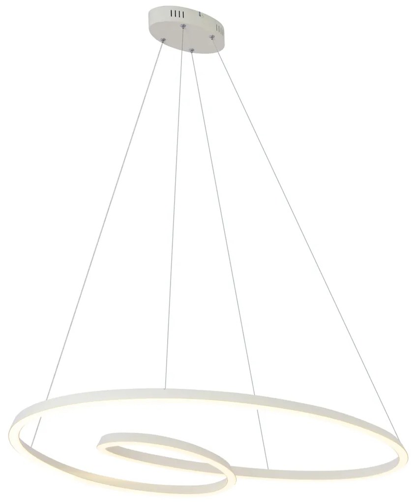 Lampada a sospensione scandinava beige 110 cm con LED dimmerabile a 3 livelli - Circuit