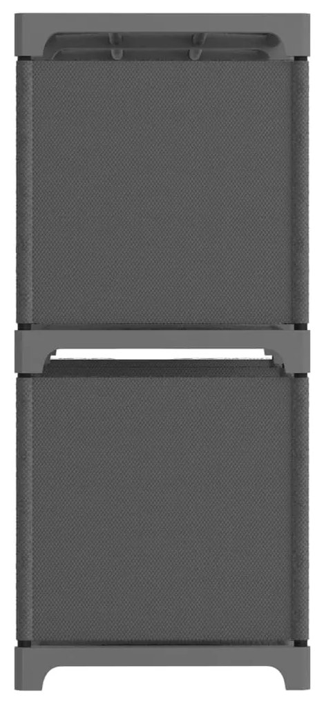 Mensola con 6 vani a cubo grigia 103x30x72,5 cm in tessuto