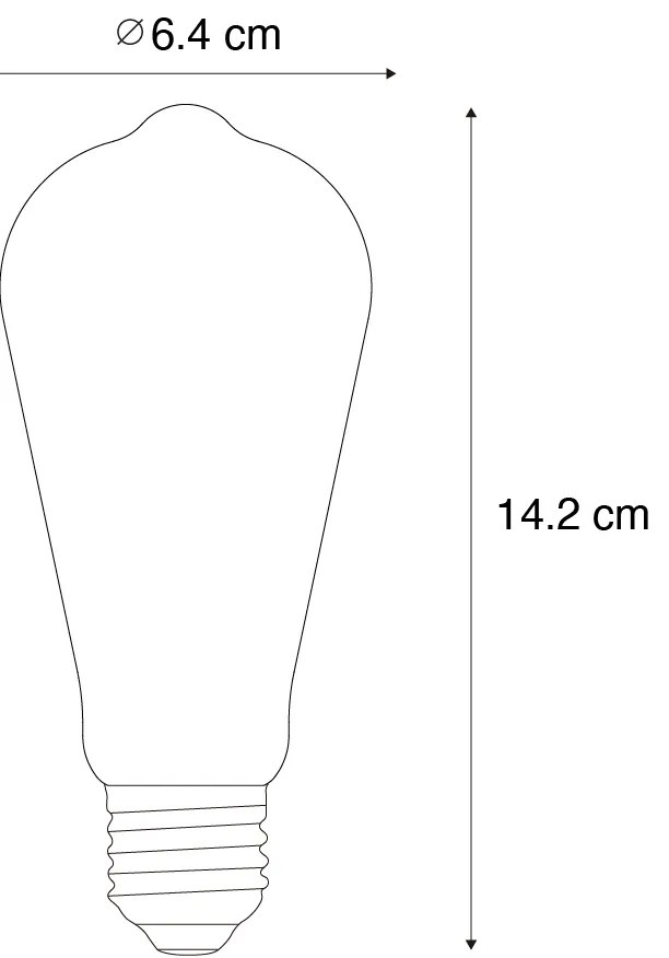 Lampadina LED dimmerabile Smart E27 ST64 Ambra 4.9W 320lm 2500K