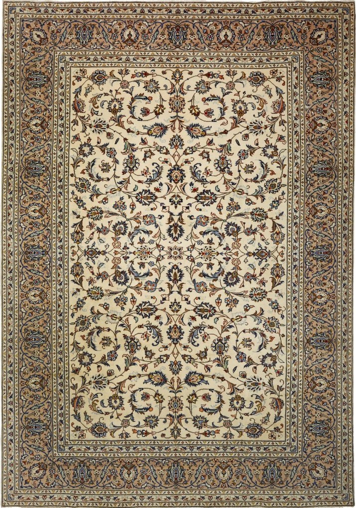 Kashan Tappeto persiano 250 x 350 Beige (Iran) Annodato A Mano