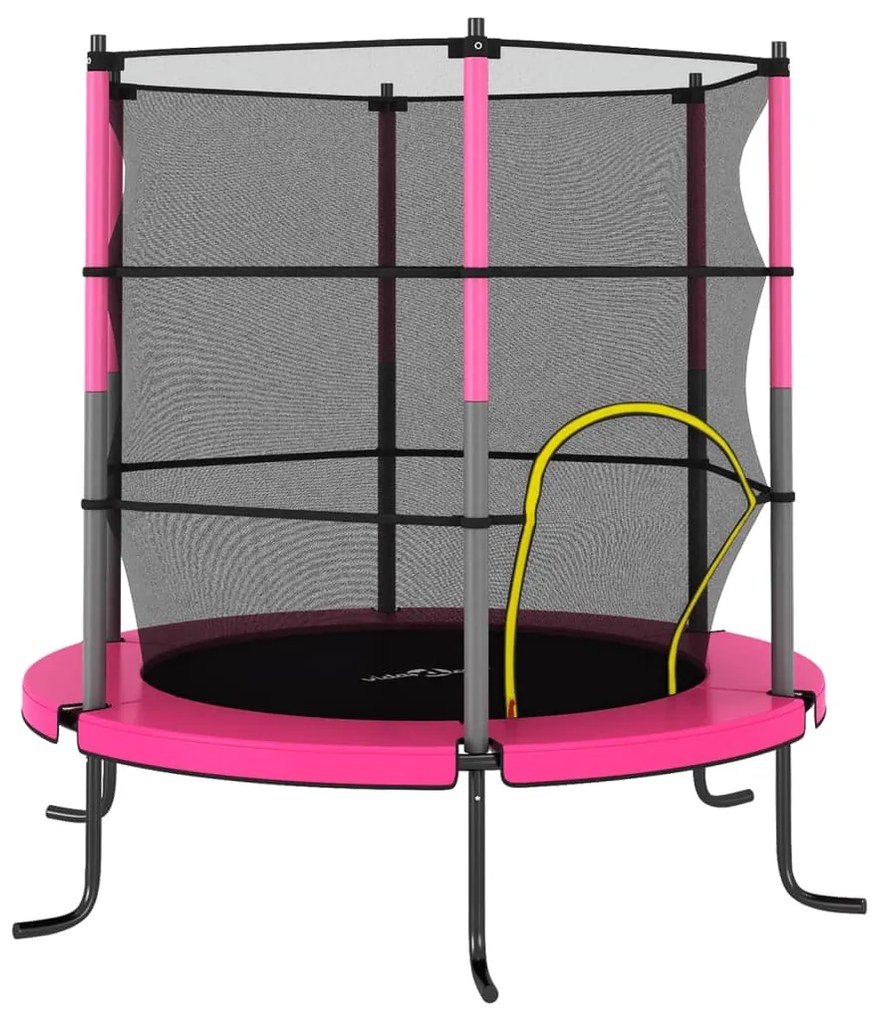 Set Trampolino con Rete di Sicurezza Rotondo di diverse dimensioni e capacità, Set Trampolino con Rete di Sicurezza Rotondo 140x160 cm Rosa