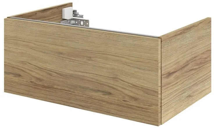 Mobile da bagno sospeso sotto lavabo L 75 x H 64 x P 48 cm bianco laccato lucido, 4 cassetti SENSEA Neo, Maniglie acquistabili separatamente