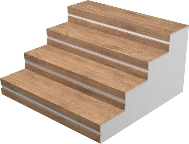 Piastrella coprigradino per scale Fable miele L 121.5 x H 5.3 cm, Sp. 5.3 mm 2 pezzi