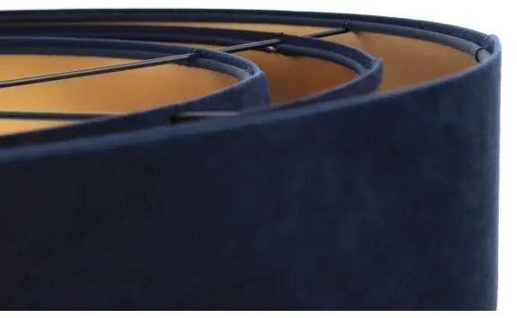 Lampadario su filo TRINITI 1xE27/60W/230V blu/oro