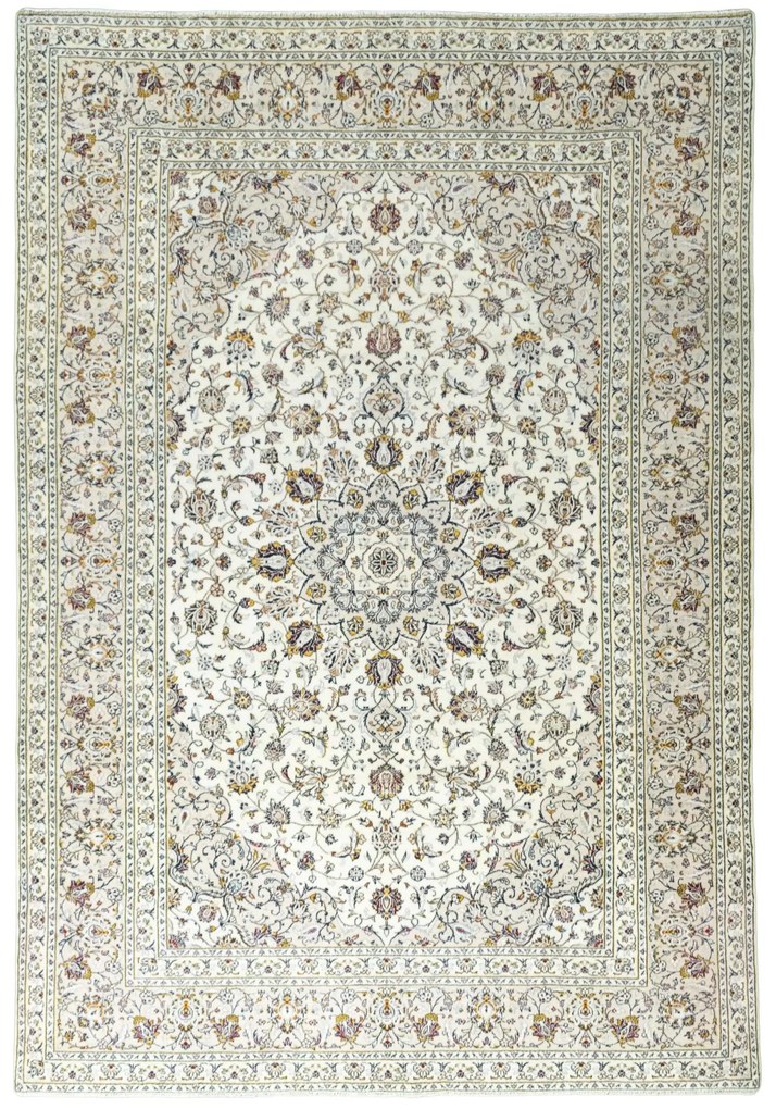 Kashan Tappeto persiano 350x240 Beige (Iran) Annodato A Mano