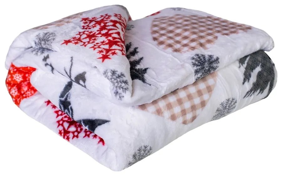 Coperta natalizia in micropile 200x150 cm Deer - My House