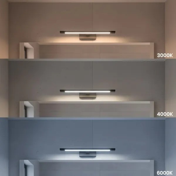 Illuminazione a LED per specchio da bagno KLIMT LED/8W/230V 3000/4000/6000K 40 cm IP44 nero
