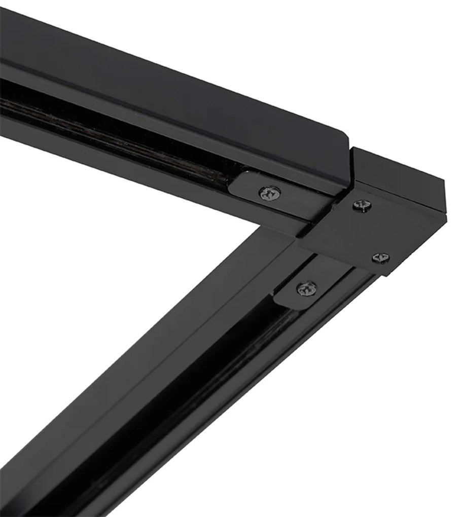 Sistema a binario industriale nero con 5 faretti monofase - Suplux