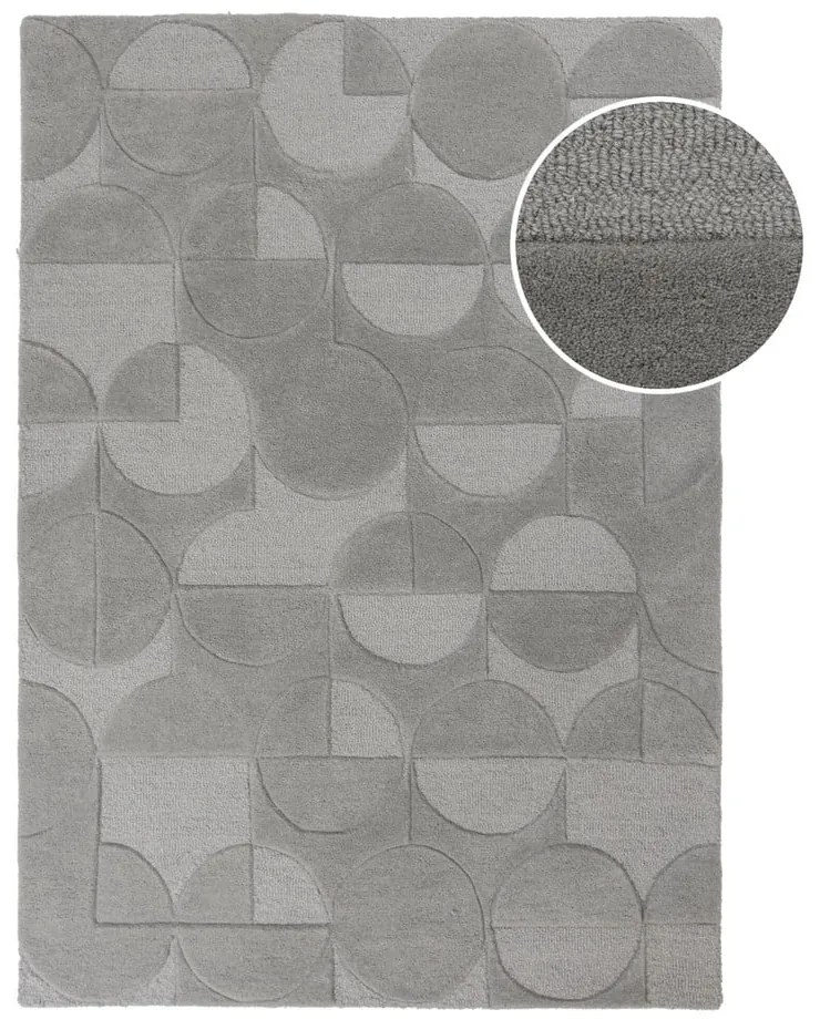 Tappeto in lana grigio 200x290 cm Gigi - Flair Rugs