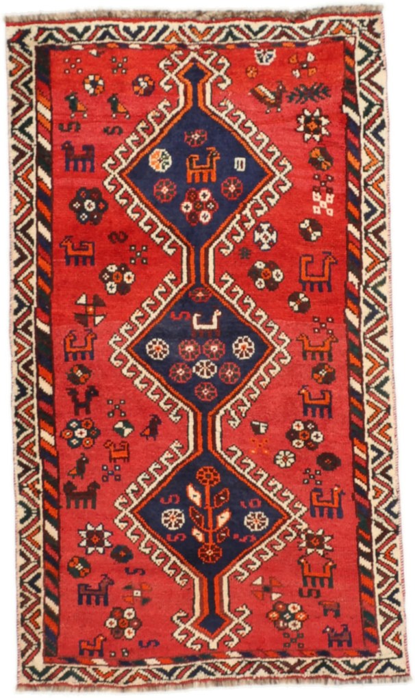 Shiraz Tappeto persiano 90x160 (Iran) Annodato A Mano