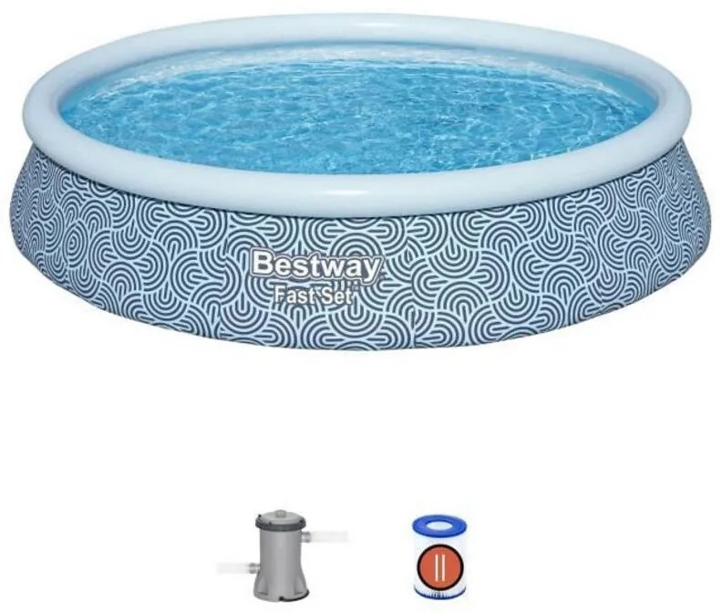 Piscina Gonfiabile Bestway Azzurro 396 x 84 cm