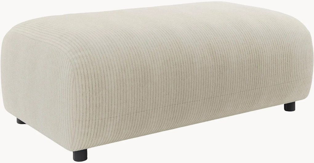 Panca imbottita in velluto a coste grigio naturale freistil187