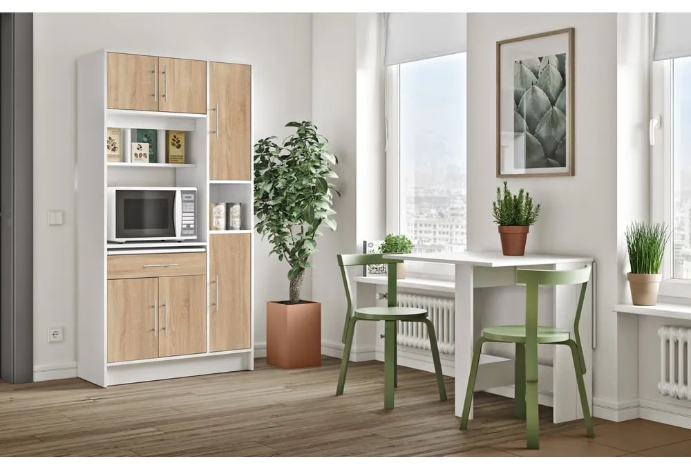 Tavolo da pranzo pieghevole con piano bianco 76x28 cm Papillon - TemaHome