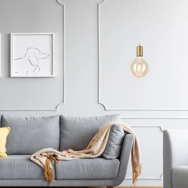 Lampadario a sospensione con filo ASTRID 1xE27/60W/230V oro