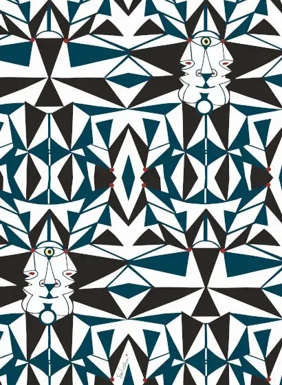 Lelievre Carta da parati Email - Bleu