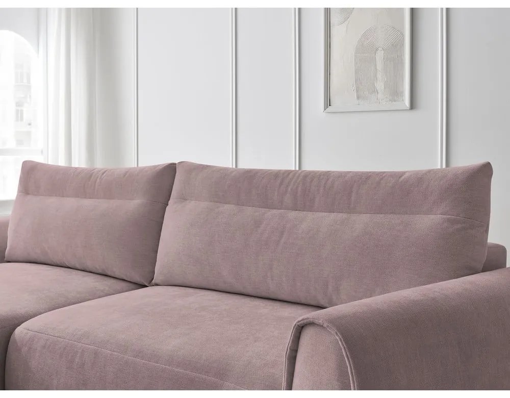 Divano angolare in rosa chiaro Aden – Bobochic Paris