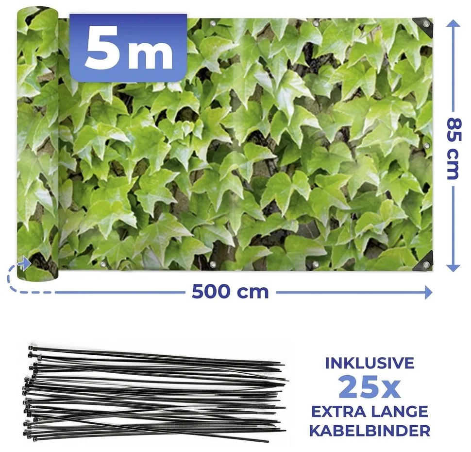 Parasole verde in plastica 500x85 cm Wilder Wein – Maximex