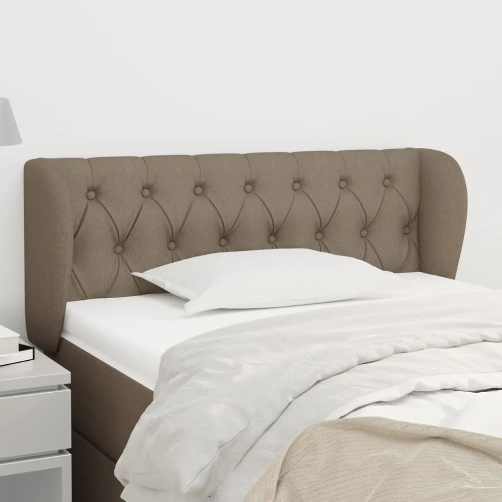 Testiera Ad Orecchio Tortora 103x23x78/88 Cm İn Tessuto /