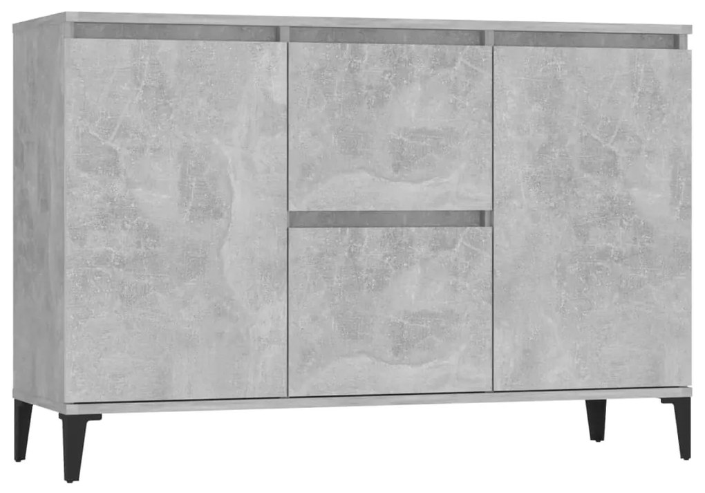 Credenza grigio cemento 104x35x70 cm in truciolato