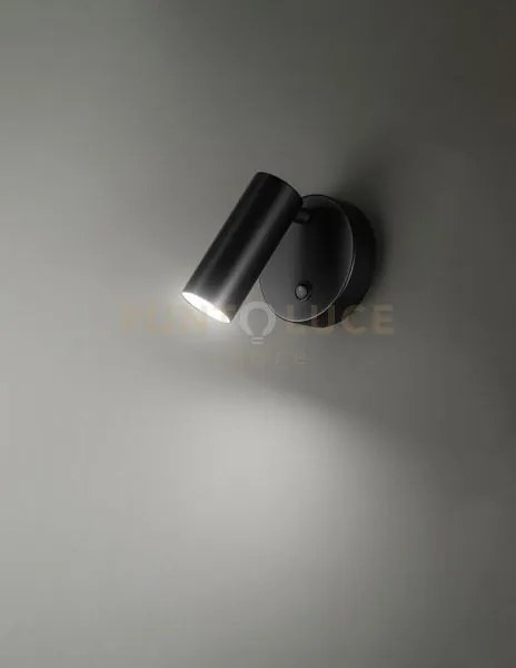 Faretto singolo in metallo nero canor led 4,5w 3000k cri?80 220-240...