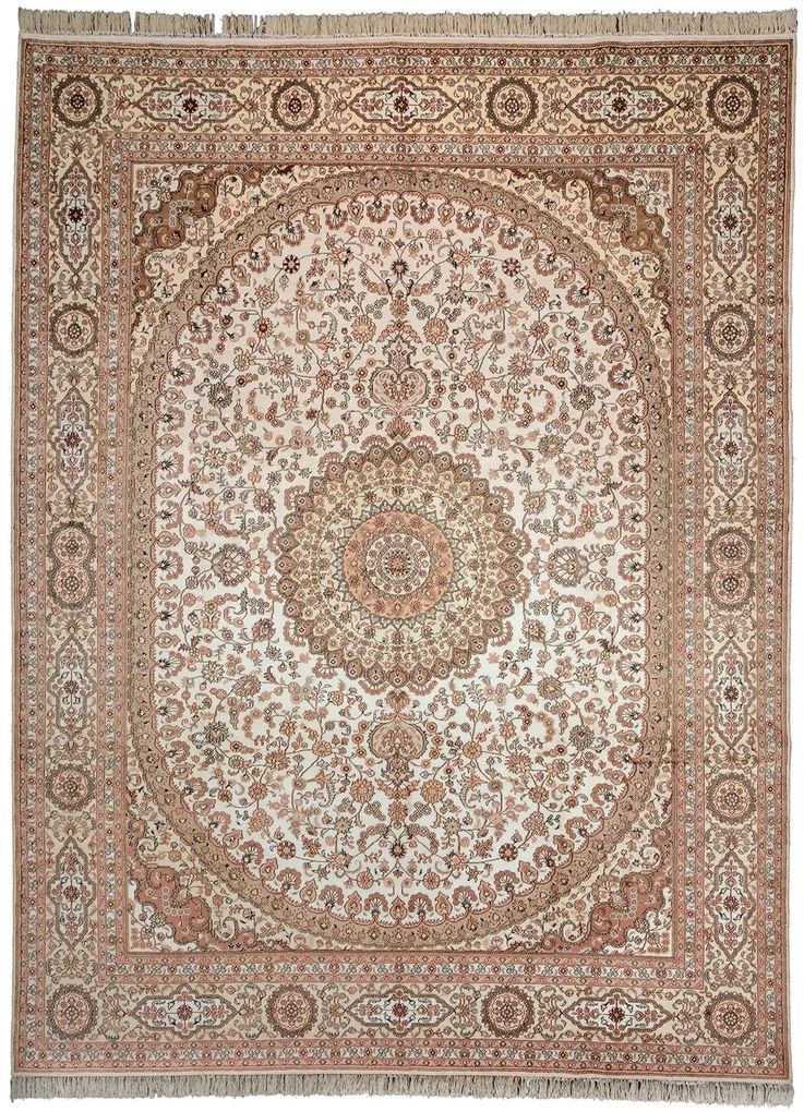 Ghom Tappeto orientale 270 x 370 Beige (Cina) Annodato A Mano
