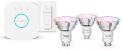 Kit base Philips Hue WACA 3xGU10/4,7W 2200-6500K + dispositivo di collegamento