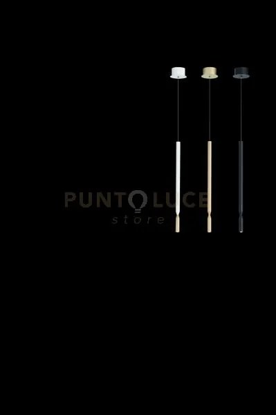 Sospensione tubic oro e oro h.54cm d.2,5cm led 3000k 390lm 7w