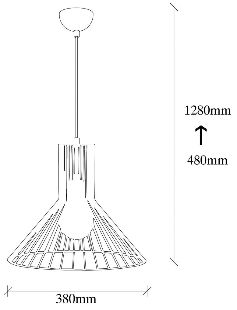 Opviq Lampada a sospensione Fellini MR-757, nera, metallo, Ø 38 cm