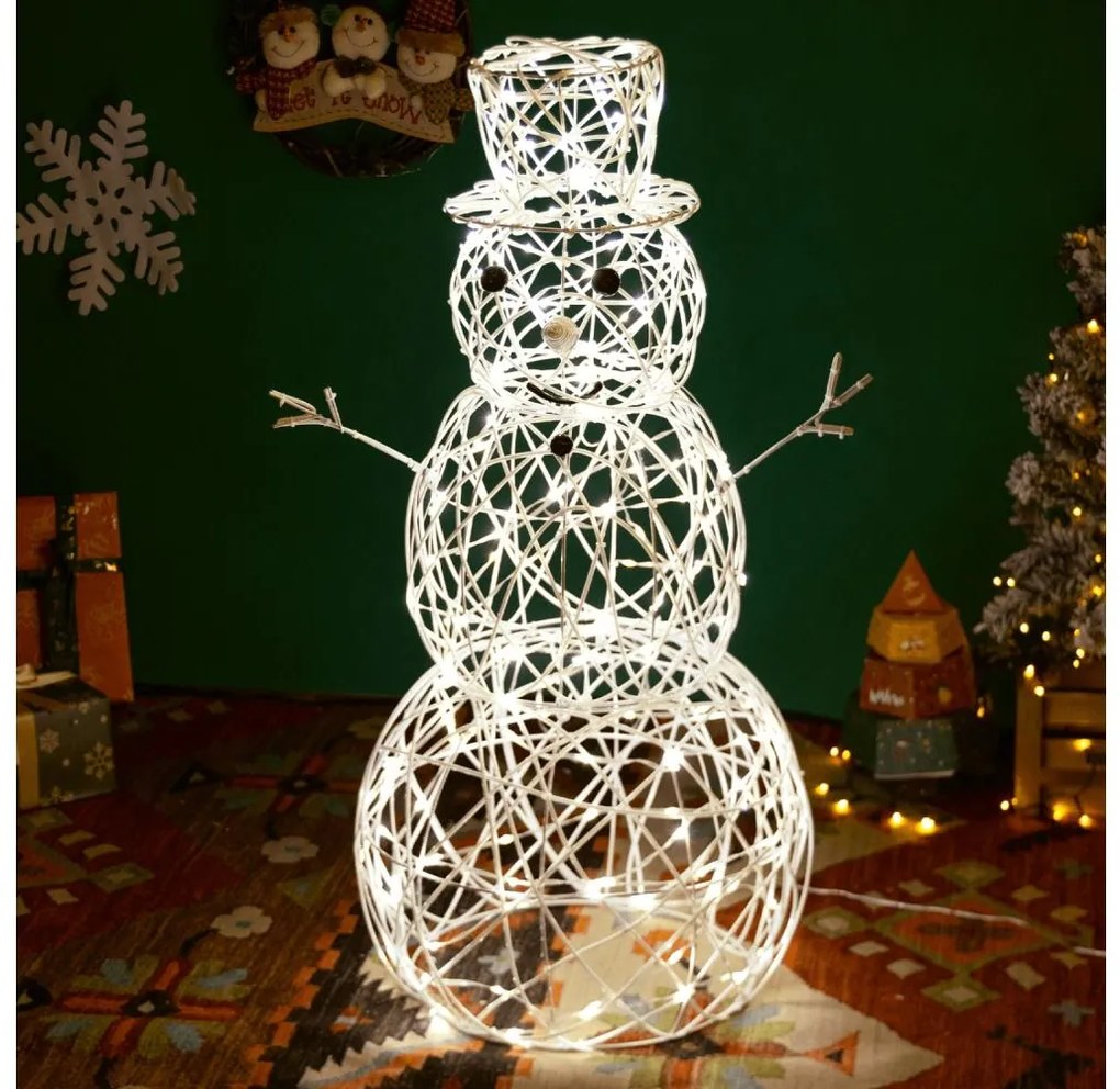 Brilagi- Decorazione natalizia LED per esterni a forma di pupazzo di neve LED/3,6W/31/230V 2700K 60cm IP44