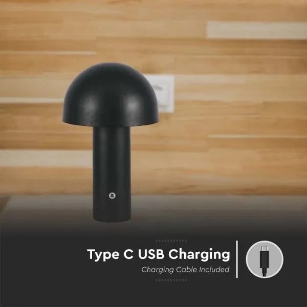 LED Lampada da tavolo ricaricabile dimmerabile LED/1W/5V 3000-6000K 1800 mAh nero