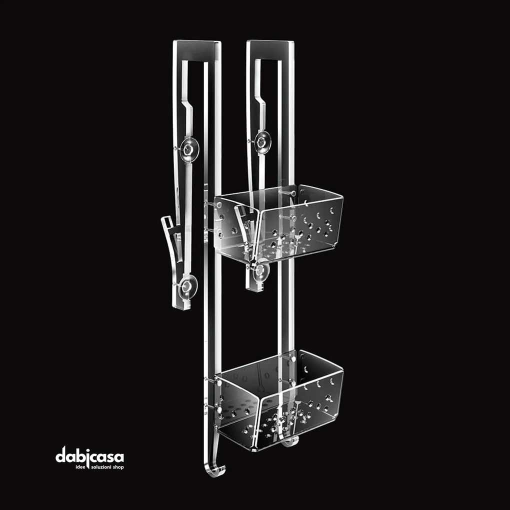 Mensola Doccia a 2 Ripiani Tl Bath "For Box" Trasparente
