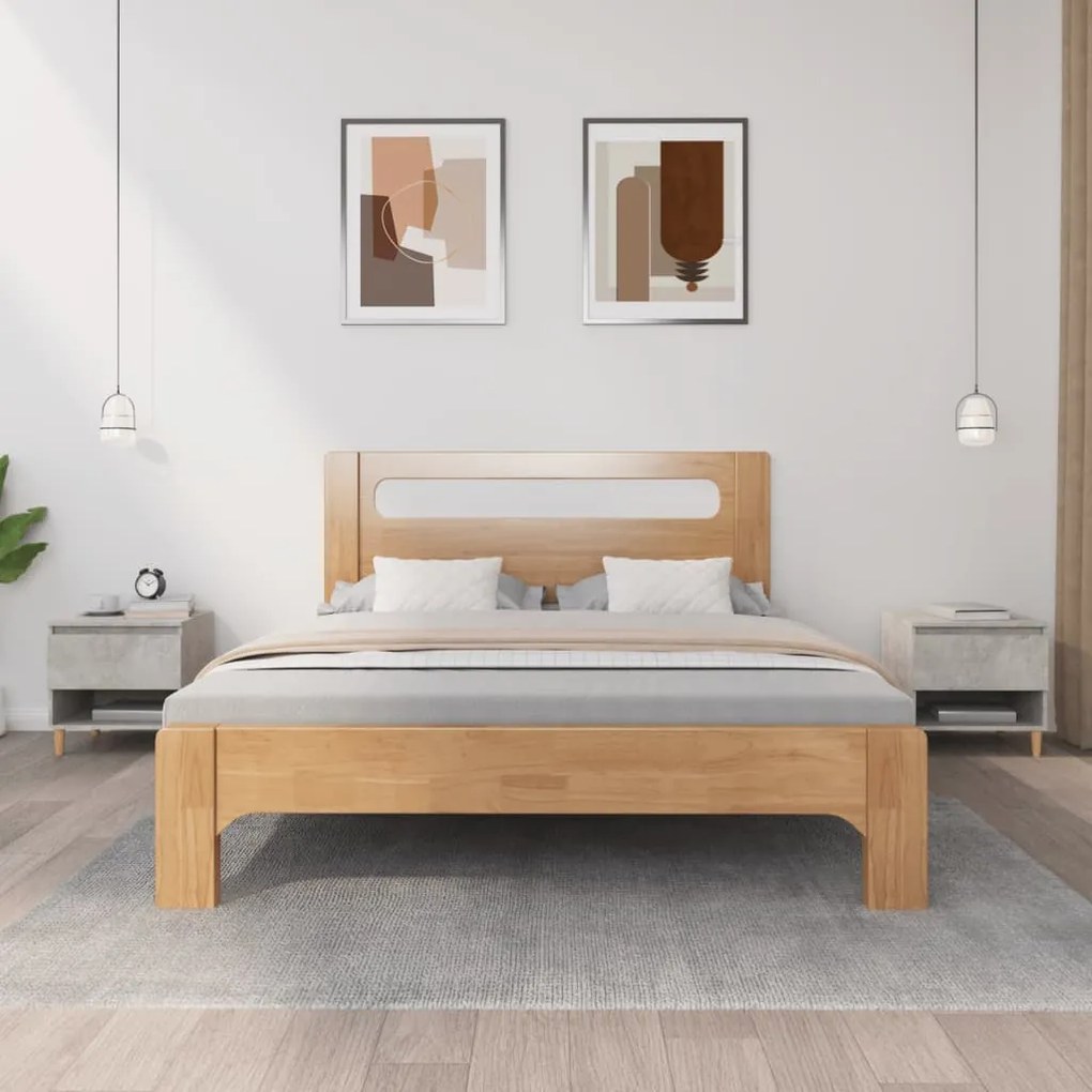 Comodini 2 pz grigio cemento 50x46x50 cm in legno multistrato