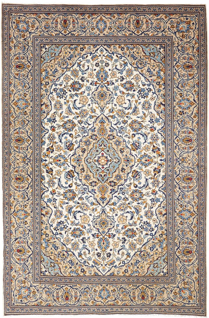 Kashan Tappeto persiano 300x200 Beige (Iran) Annodato A Mano