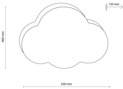 Brilagi - Lampada da soffitto per bambini NIMBUS 4xE27/15W/230V 46x63 cm bianca
