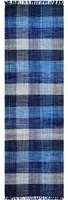 Tappeto moderno sacramento, stile kilim, 100% cotone, blu, 180x60cm