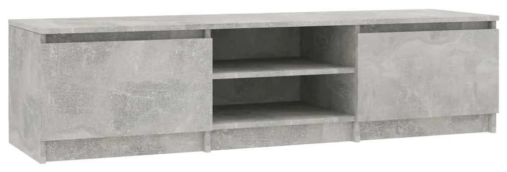 Mobile tv grigio cemento 140x40x35,5 cm in truciolato