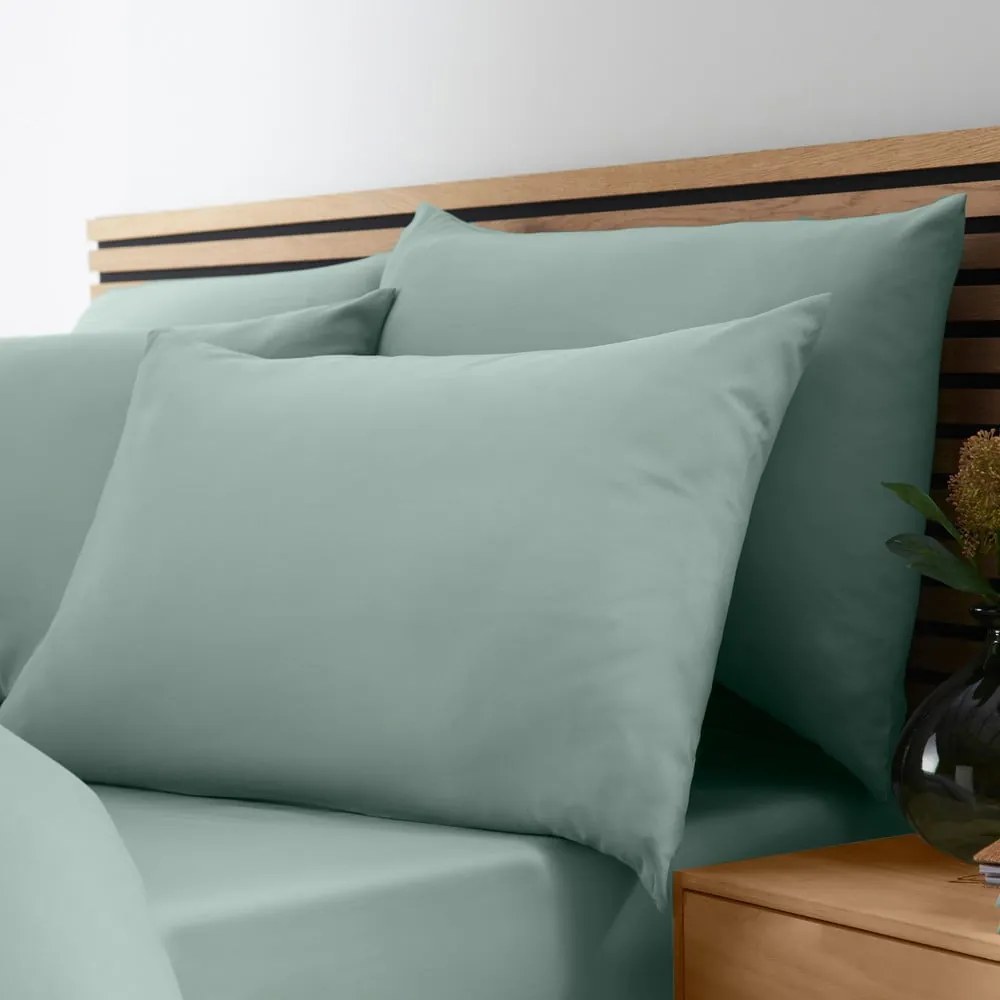 Set copripiumino e federa verde per letto matrimoniale e per letto esteso 230x220 cm So Soft Non-Iron – Catherine Lansfield