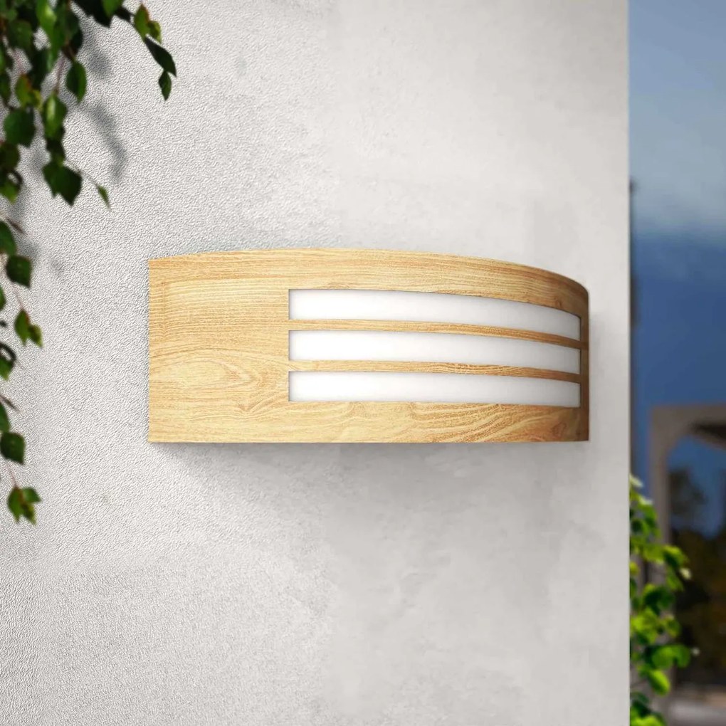 Applique Legno E27 IP54 da Esterno Antiabbagliamento - Serie SHELL