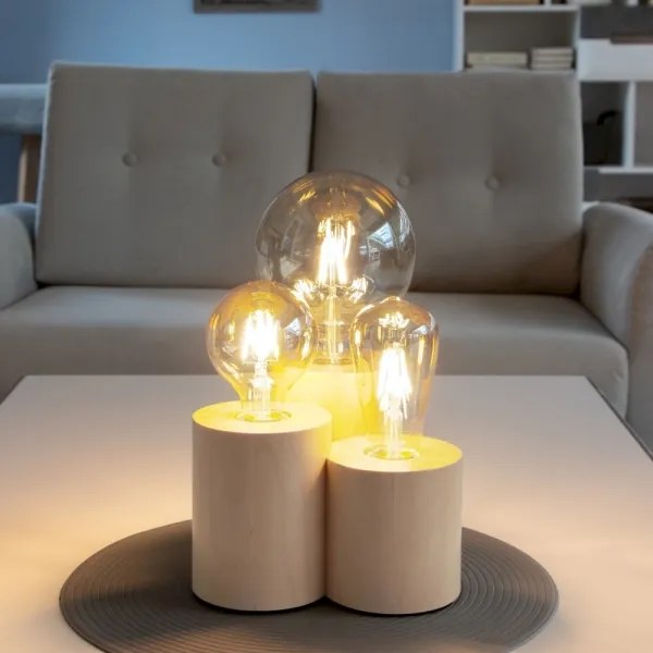 Spot-Light 2266360 - Lampada da tavolo VINCENT 3xE27/15W/230V