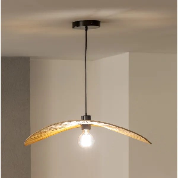 Brilagi - Lampadario LED sospeso con cavo CERIA BOHO 1xE27/40W/230V diam. 60 cm in rafia