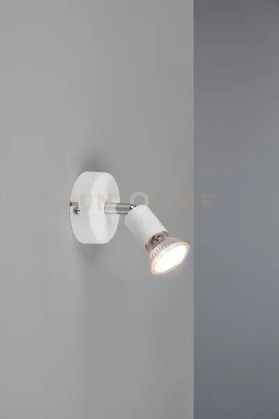 Paris senza lampadina spot 1 luce bianco attacco gu10 d. 8cm
