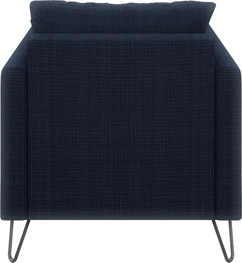 Poltrona blu scuro con rivestimento in ciniglia Freya – Ropez