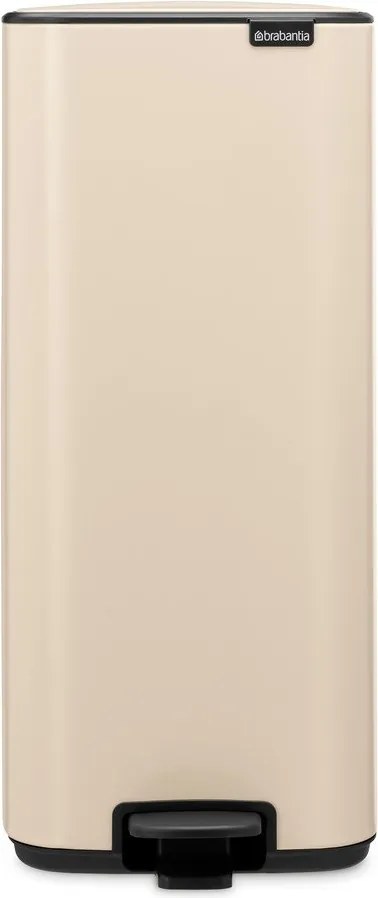 Cestino per la spazzatura beige in acciaio con pedale 30 l Bo – Brabantia