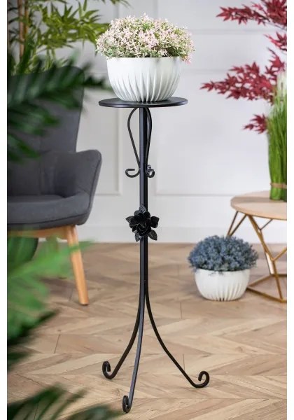 Portafiori 95x39 cm nero