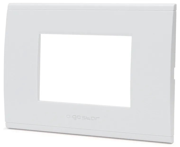 Placca 3 moduli 503 in plastica bianca compatibile anche con BTicino Livinglight