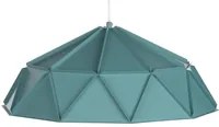 Lampada a Sospensione in Metallo Blu Forma Geometrica 1 Luce Moderna