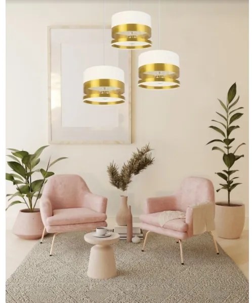 Lampadario su filo MILO 3xE27/60W/230V dorato