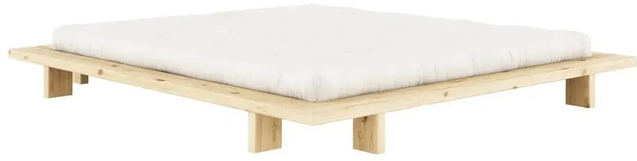 Letto matrimoniale in legno di pino con griglia color naturale 180x200 cm Japan - Karup Design