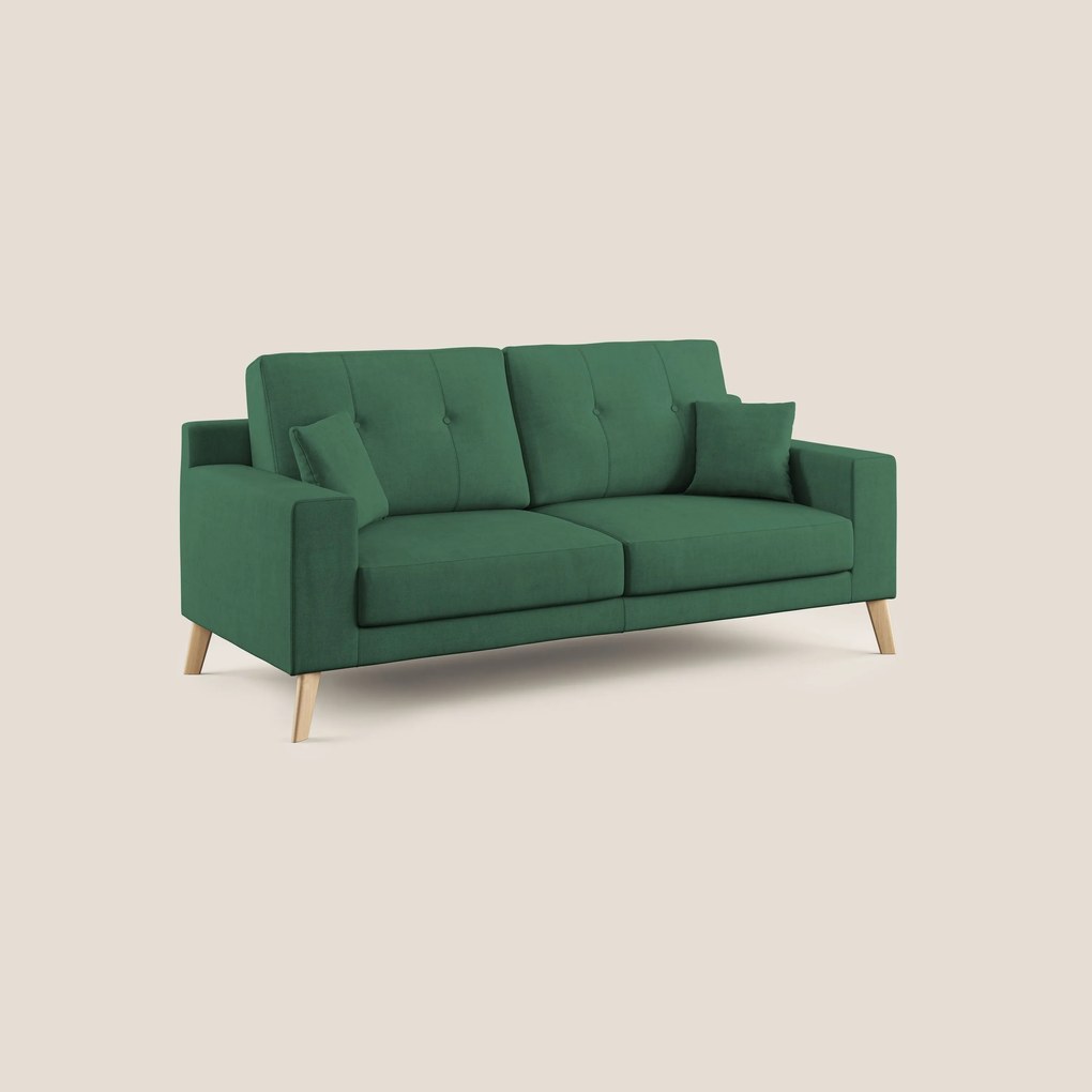 Danish divano moderno in tessuto morbido impermeabile T02 verde
